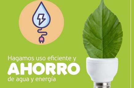Banner educativo para incentivar el ahorro de agua y de energía en Dosquebradas