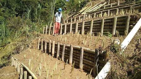 Una de las obras de mitigación del riesgo realizada por la Diger en Dosquebradas