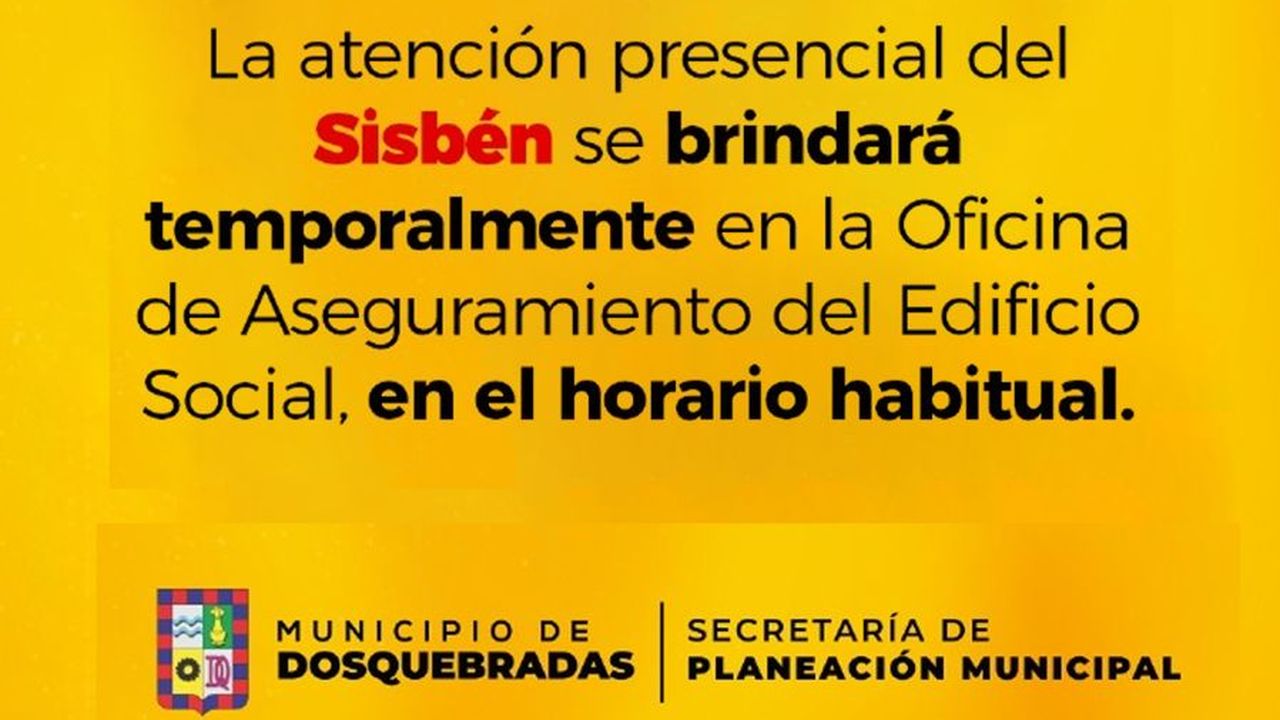 Sisbén Dosquebradas entra en remodelación y traslada temporalmente el punto de atención presencial