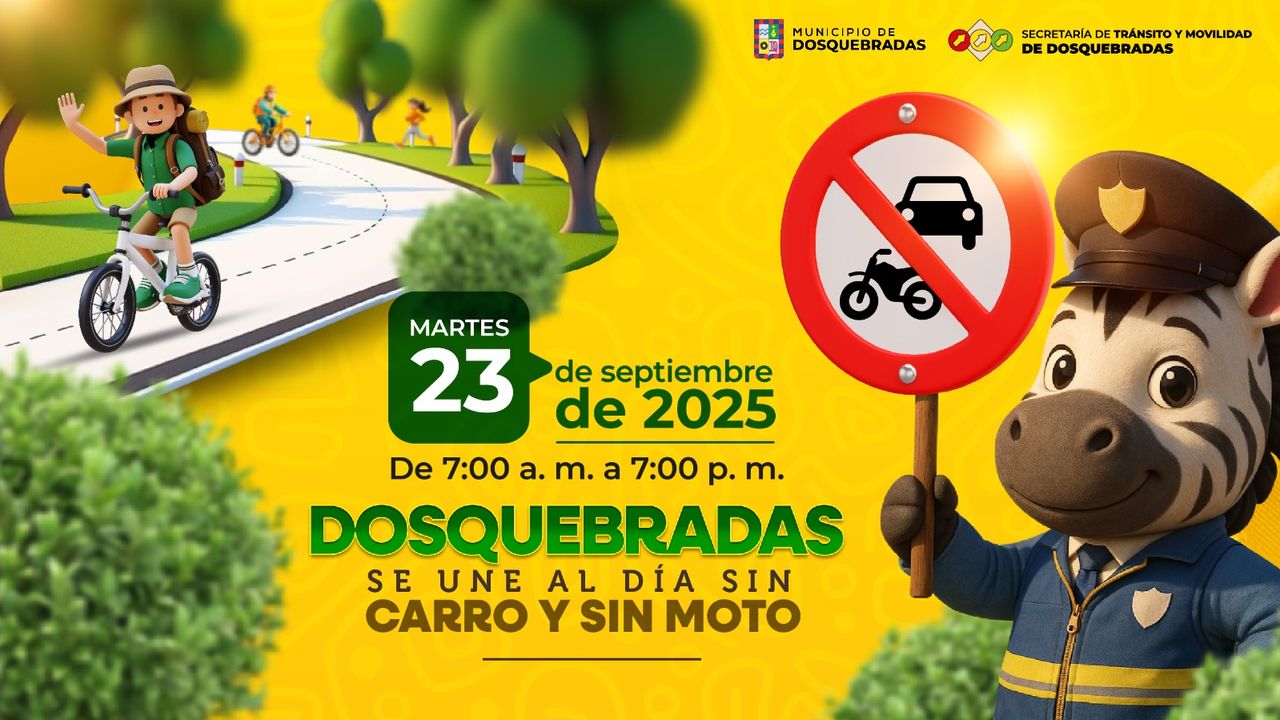 Dosquebradas se suma al Día sin carro y sin moto este 23 de septiembre