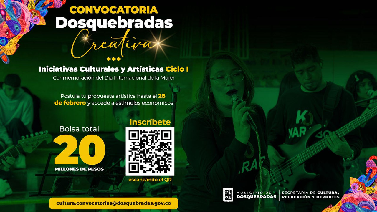 Dosquebradas abre convocatoria cultural con estímulos económicos para el Mes de la Mujer